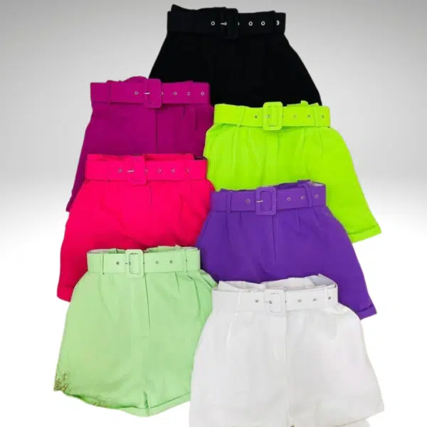 Short em linho com cinto - Image 3